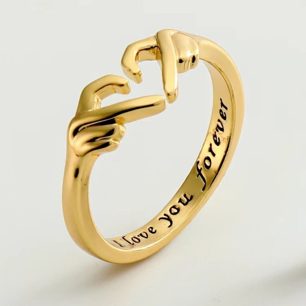 Heart Hands Ring - Picture 2 of 4